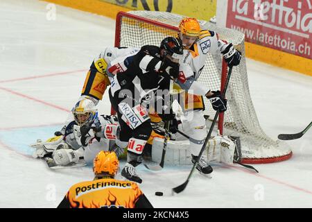 ELIA RIVA Lugano Hockey HC Lugano vs. EV Zug Nationalliga Saison 2021/2022 am 21. September 2021 in der Corner Arena in Lugano, Schweiz (Foto: Fabio Averna/NurPhoto) Stockfoto