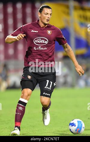 Salernitanas Stürmer Milan Djuric beim Spiel der italienischen Fußballserie A US Salernitana gegen den FC Hellas Verona am 22. September 2021 im Arechi-Stadion in Salerno, Italien (Foto: Carmelo Imbesi/LiveMedia/NurPhoto) Stockfoto