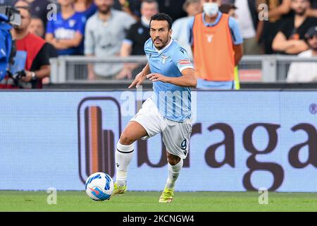 Pedro von SS Lazio während der Serie Ein Spiel zwischen SS Lazio und AS Roma im Stadio Olimpico, Rom, Italien am 26. September 2021. (Foto von Giuseppe Maffia/NurPhoto) Stockfoto