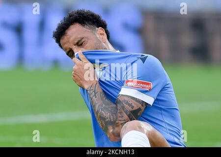 Am 26. September 2021 sieht es im Stadio Olimpico in Rom, Italien, wie der aus der Serie A zwischen der SS Lazio und AS Roma vereidigte, so wie er. (Foto von Giuseppe Maffia/NurPhoto) Stockfoto