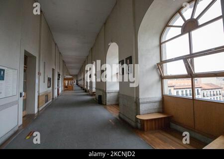 Ansicht des Auditoriums des Real Conservatorio Superior de Musica de Madrid (Königliches Konservatorium für Musik von Madrid) während des Architekturfestivals OpenHouse in Madrid, Spanien, am 24. September 2021. (Foto von Alvaro Laguna/NurPhoto) Stockfoto