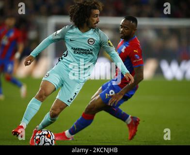 Brighton & Hove Albions Marc Cucurella während der Premier League zwischen Crystal Palace und Brighton und Hove Albion am 27.. September 2021 im Selhurst Park Stadium, London (Foto by Action Foto Sport/NurPhoto) Stockfoto