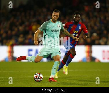 Brighton & Hove Albions Shane Duffy während der Premier League zwischen Crystal Palace und Brighton und Hove Albion am 27.. September 2021 im Selhurst Park Stadium, London (Foto by Action Foto Sport/NurPhoto) Stockfoto