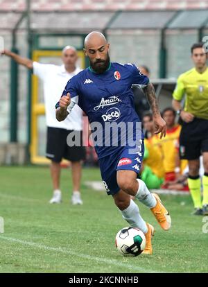 Simone Simeri von SSC Bari während des Spiels der Serie C zwischen ACR Messina und SSC Bari am 29. September 2021 Stadion Franco Scoglio in Messina, Italien. (Foto von Gabriele Maricchiolo/NurPhoto) Stockfoto