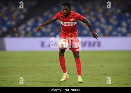 Quincy Promes des FC Spartak Moskau während des UEFA Europa League Group C-Spiels zwischen SSC Napoli und FC Spartak Moskau am 30. September 2021 im Stadio Diego Armando Maradona Naples Italien. (Foto von Franco Romano/NurPhoto) Stockfoto