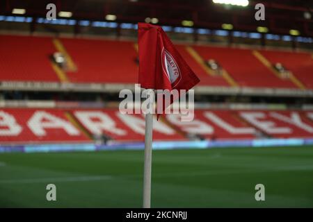 Eine allgemeine Ansicht der Eckflagge von Oakwell während des Sky Bet Championship-Spiels zwischen Middlesbrough und Sheffield United im Riverside Stadium, Middlesbrough am Dienstag, den 28.. September 2021. (Foto von Mark Fletcher/MI News/NurPhoto) Stockfoto