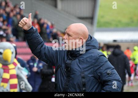 Matth Gray, Manager von Sutton United, vor dem zweiten Spiel der Sky Bet League zwischen Northampton Town und Sutton United im PTS Academy Stadium, Northampton, am Samstag, 2.. Oktober 2021. (Foto von John Cripps/MI News/NurPhoto) Stockfoto