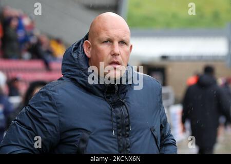 Matth Gray, Manager von Sutton United, vor dem zweiten Spiel der Sky Bet League zwischen Northampton Town und Sutton United im PTS Academy Stadium, Northampton, am Samstag, 2.. Oktober 2021. (Foto von John Cripps/MI News/NurPhoto) Stockfoto