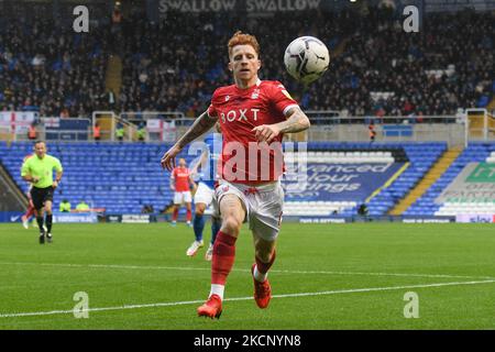 Jack Colback aus Nottingham Forest während des Sky Bet Championship-Spiels zwischen Birmingham City und Nottingham Forest in St Andrews, Birmingham am Samstag, 2.. Oktober 2021. (Foto von Jon Hobley/MI News/NurPhoto) Stockfoto