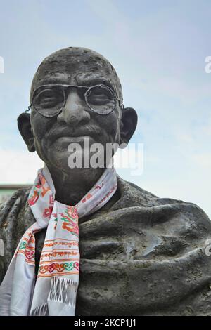 Büste von Mahatma Gandhi in Gangtok, Sikkim, Indien. (Foto von Creative Touch Imaging Ltd./NurPhoto) Stockfoto