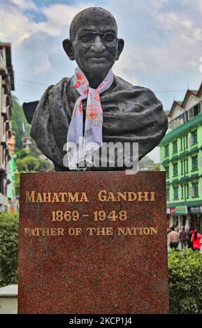 Büste von Mahatma Gandhi in Gangtok, Sikkim, Indien. (Foto von Creative Touch Imaging Ltd./NurPhoto) Stockfoto