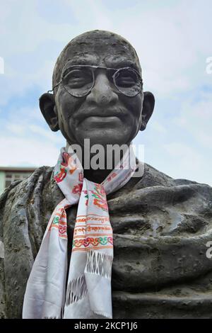 Büste von Mahatma Gandhi in Gangtok, Sikkim, Indien. (Foto von Creative Touch Imaging Ltd./NurPhoto) Stockfoto