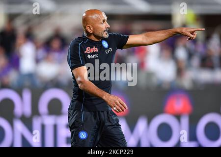 Luciano Spalletti (Cheftrainer Napoli) während des Spiels ACF Fiorentina gegen SSC Napoli in der italienischen Fußballserie A am 03. Oktober 2021 im Artemio Franchi-Stadion in Florenz, Italien (Foto: Lisa Guglielmi/LiveMedia/NurPhoto) Stockfoto