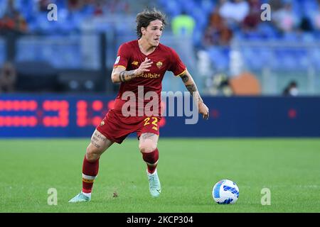 Nicolo' Zaniolo von AS Roma während der Serie Ein Spiel zwischen AS Roma und Empoli Calcio im Stadio Olimpico, Rom, Italien am 3. Oktober 2021. (Foto von Giuseppe Maffia/NurPhoto) Stockfoto