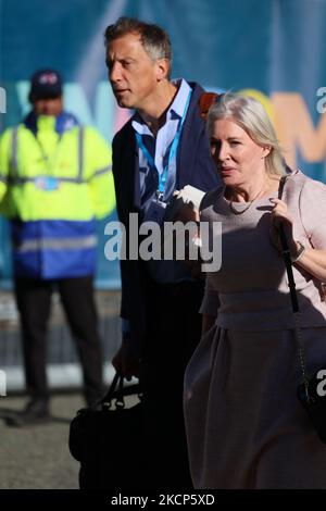 Nadine Dorries Abgeordnete, Staatssekretärin für Digital, Kultur, Medien und Sport, am vierten Tag der Konferenz der Konservativen Partei in Manchester Central, Manchester, am Mittwoch, den 6.. Oktober 2021. (Foto von MI News/NurPhoto) Stockfoto