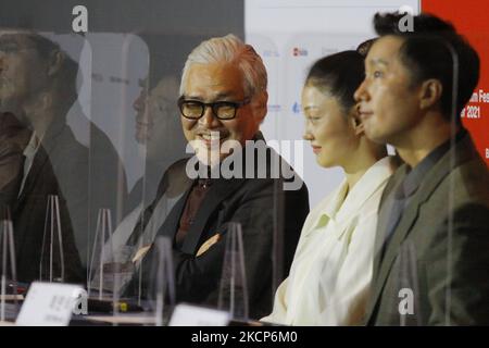 Regisseur im Sang Su(l) nimmt am 06. Oktober 2021 in Busan, Südkorea, an der Filmereignis zur Eröffnung des Busan International Film Festival 26. im Busan Cinema Center Teil. (Foto von Seung-il Ryu/NurPhoto) Stockfoto