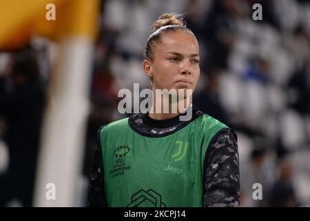 Andrea Staskova von Juventus während des UEFA Women's Champions-Spiels der Gruppe A zwischen Juventus FC Women und Chelsea FC Women am 13. Oktober 2021 in Turin im Allianz Stadium in Italien. (Foto von Alberto Gandolfo/NurPhoto) Stockfoto