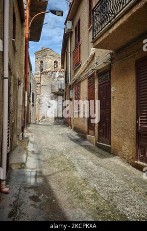 Straße von Vicari im Westen Siziliens Stockfoto