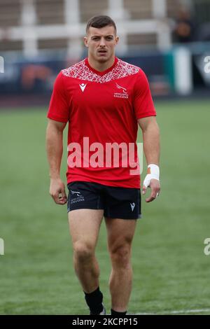 Adam Radwan von Newcastle Falcons vor dem Spiel der Gallagher Premiership zwischen Newcastle Falcons und Bristol im Kingston Park, Newcastle am Samstag, den 16.. Oktober 2021. (Foto von Chris Lishman/MI News/NurPhoto) Stockfoto