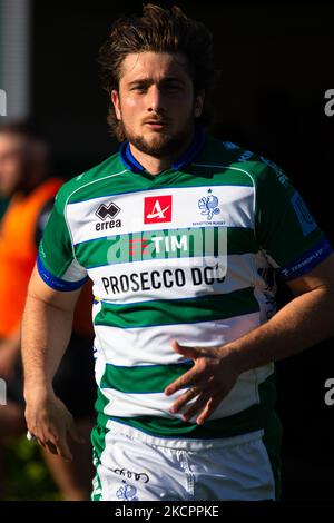 Giovanni Pettinelli (Benetton Treviso) während des Spiels der Vereinigten Rugby-Meisterschaft Benetton Rugby gegen Ospreys am 16. Oktober 2021 im Monigo-Stadion in Treviso, Italien (Foto von Mattia Radoni/LiveMedia/NurPhoto) Stockfoto