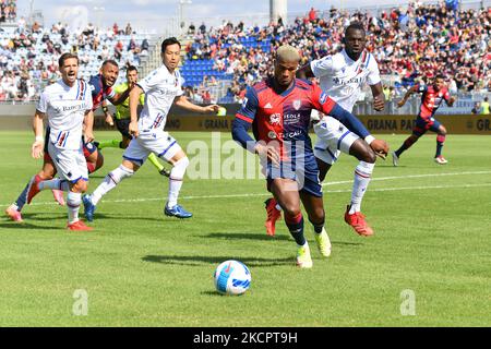 Balde Diao Keita von Cagliari Calcio während des Spiels Cagliari Calcio gegen UC Sampdoria in der italienischen Fußballserie A am 17. Oktober 2021 im Unipol Domus in Cagliari, Italien (Foto: Luigi Canu/LiveMedia/NurPhoto) Stockfoto