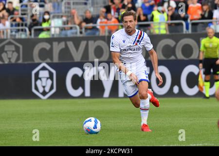 Julian Chabot von Sampdoria während des Spiels Cagliari Calcio gegen UC Sampdoria am 17. Oktober 2021 im Unipol Domus in Cagliari, Italien (Foto: Luigi Canu/LiveMedia/NurPhoto) Stockfoto