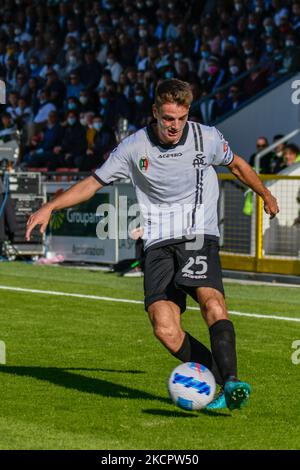 Giulio Maggiore (Spezia) während des Spiels der italienischen Fußballserie A Spezia Calcio gegen US Salernitana am 16. Oktober 2021 im Alberto Picco Stadion in La Spezia, Italien (Foto: Cucco Ricucchi/LiveMedia/NurPhoto) Stockfoto