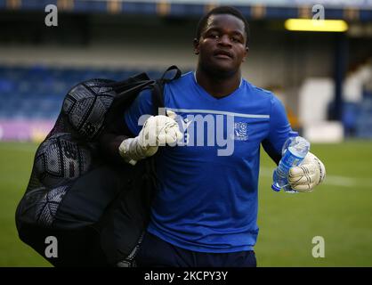 Collin Andeng Ndi von Southend United beim FA Cup Fourth Round Qualifying zwischen Southend United und Chertsey Town im Roots Hall Stadium, Southend on Seas, Großbritannien am 16.. Oktober 2021 (Foto von Action Foto Sport/NurPhoto) Stockfoto