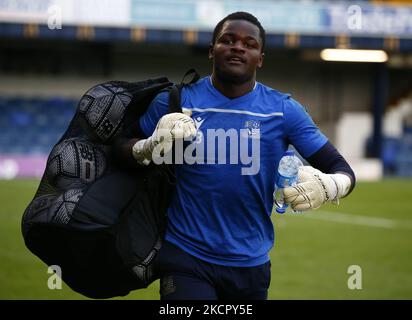 Collin Andeng Ndi von Southend United beim FA Cup Fourth Round Qualifying zwischen Southend United und Chertsey Town im Roots Hall Stadium, Southend on Seas, Großbritannien am 16.. Oktober 2021 (Foto von Action Foto Sport/NurPhoto) Stockfoto