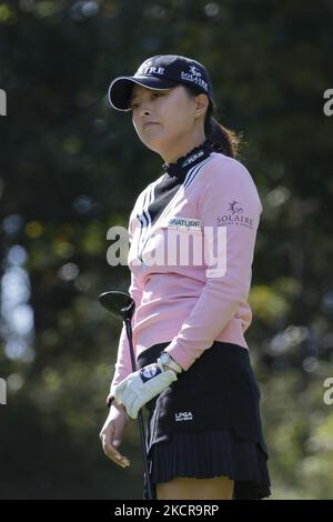 Oct 23, 2021-Busan, Südkorea-Minjee Lee von Australien Aktion auf dem Grün 5. während einer BMW DAMEN MEISTERSCHAFT auf LPGA International GC in Busan, Südkorea. (Foto von Seung-il Ryu/NurPhoto) Stockfoto