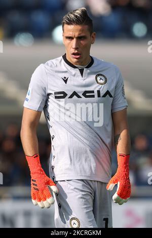 Marco Silvestri (Udinese Calcio) während des Spiels Atalanta BC gegen Udinese Calcio am 24. Oktober 2021 im Gewiss Stadium in Bergamo, Italien (Foto: Francesco Scaccianoce/LiveMedia/NurPhoto) Stockfoto