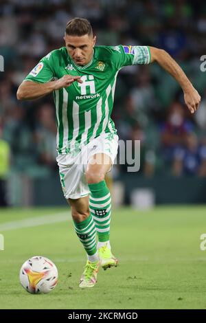 Joaqun Snchez von Real Betis während des La Liga Santander Spiels zwischen Real Betis und Valencia CF in Benito Villamarin in Sevilla, Spanien, am 27. Oktober 2021. (Foto von Jose Luis Contreras/DAX Images/NurPhoto) Stockfoto