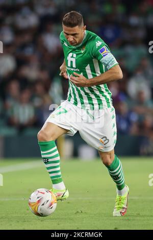 Joaqun Snchez von Real Betis während des La Liga Santander Spiels zwischen Real Betis und Valencia CF in Benito Villamarin in Sevilla, Spanien, am 27. Oktober 2021. (Foto von Jose Luis Contreras/DAX Images/NurPhoto) Stockfoto