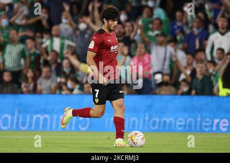 Guedes von Valencia CF beim La Liga Santander Spiel zwischen Real Betis und Valencia CF in Benito Villamarin in Sevilla, Spanien, am 27. Oktober 2021. (Foto von Jose Luis Contreras/DAX Images/NurPhoto) Stockfoto