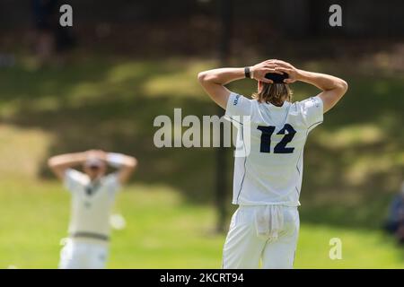 Will Sutherland of Victoria in Aktion am vierten Tag des Sheffield Shield-Spiels zwischen New South Wales und Victoria im Drummoyne Oval am 30. Oktober 2021 in Sydney, Australien. (Foto von Izhar Khan/NurPhoto) Stockfoto