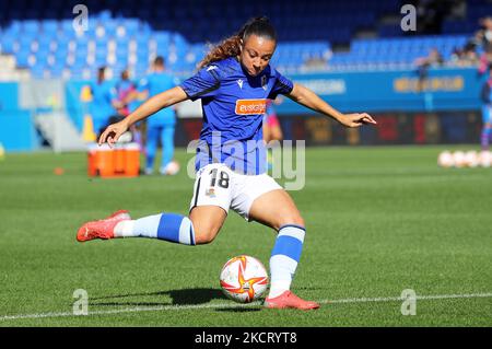 Emma Ramirez während des Spiels zwischen dem FC Barcelona und Real Sociedad, das der Woche 8 der Liga Iberdrola entspricht, spielte am 31.. Oktober 2021 im Johan Cruyff Stadium in Barcelona, Spanien. -- (Foto von Urbanandsport/NurPhoto) Stockfoto