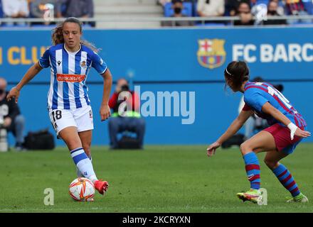 Emma Ramirez während des Spiels zwischen dem FC Barcelona und Real Sociedad, das der Woche 8 der Liga Iberdrola entspricht, spielte am 31.. Oktober 2021 im Johan Cruyff Stadium in Barcelona, Spanien. -- (Foto von Urbanandsport/NurPhoto) Stockfoto