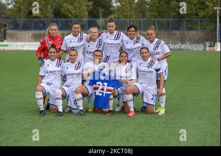 Sampdoria Frauen während des italienischen Fußballspiels Serie A Frauen Napoli Femminile gegen UC Sampdoria am 31. Oktober 2021 im Barra-Napoli Caduti di Brema Stadion in Neapel, Italien (Foto: Salvatore Varo/LiveMedia/NurPhoto) Stockfoto