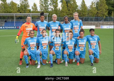 Napoli Femminile während des italienischen Fußballspiels der Serie A Frauen Napoli Femminile gegen UC Sampdoria am 31. Oktober 2021 im Barra-Napoli Caduti di Brema Stadion in Neapel, Italien (Foto: Salvatore Varo/LiveMedia/NurPhoto) Stockfoto