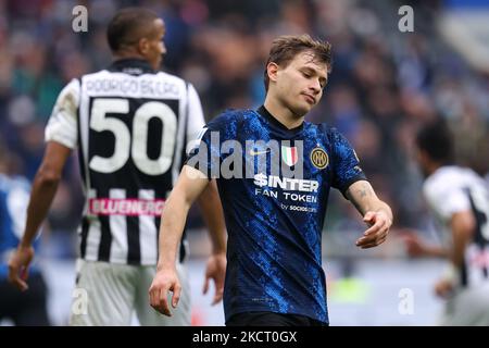 Nicolo Barella (FC Internazionale) reagiert nach einer verpassten Gelegenheit während des spiels inter - FC Internazionale gegen Udinese Calcio am 31. Oktober 2021 im Stadion San Siro in Mailand, Italien (Foto: Francesco Scaccianoce/LiveMedia/NurPhoto) Stockfoto