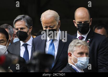 Der Präsident der Vereinigten Staaten, Joe Biden, kommt am dritten Tag der Klimakonferenz der Vereinten Nationen (COP 26) am 02. November 2021 in Glasgow, Schottland, an. (Foto von Ewan Bootman/NurPhoto) Stockfoto