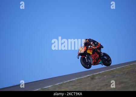 Brad Binder (33) aus Südafrika und Red Bull KTM Factory Racing beim freien Training des Grande Premio Brembo do Algarve am 5. November 2021 auf der Autodromo do Algarve in Lagoa, Algarve, Faro. (Foto von Jose Breton/Pics Action/NurPhoto) Stockfoto