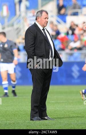 Ian Foster, Cheftrainer von Neuseeland All Blacks, schaut am 6. November 2021 im Stadio Olimpico, Rom, Italien, beim Spiel der Autumn Nations Series 2021 zwischen Italien und Neuseeland All Blacks an. (Foto von Giuseppe Maffia/NurPhoto) Stockfoto