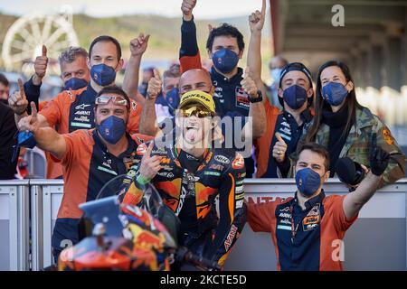 Remy Gardner (87) aus Australien und Red Bull KTM Ajo Kalex beim Rennen des Grande Premio Brembo do Algarve am 7. November 2021 im Autodromo do Algarve in Lagoa, Algarve, Faro. (Foto von Jose Breton/Pics Action/NurPhoto) Stockfoto