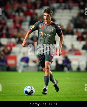 Lucas Piazon vom SC Braga während des Liga-Bwin-Spiels zwischen SL Benfica und SC Braga im Estadio da Luz am 7. November 2021 in Lissabon, Portugal. (Foto von Paulo Nascimento/NurPhoto) Stockfoto