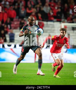 Al Musrati vom SC Braga während des Liga-Bwin-Spiels zwischen SL Benfica und SC Braga im Estadio da Luz am 7. November 2021 in Lissabon, Portugal. (Foto von Paulo Nascimento/NurPhoto) Stockfoto