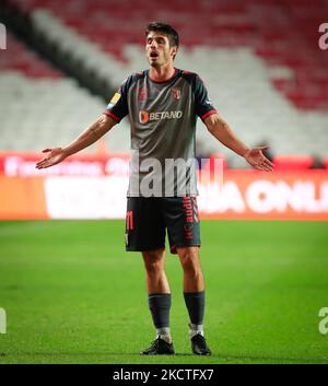 Lucas Piazon vom SC Braga während des Liga-Bwin-Spiels zwischen SL Benfica und SC Braga im Estadio da Luz am 7. November 2021 in Lissabon, Portugal. (Foto von Paulo Nascimento/NurPhoto) Stockfoto