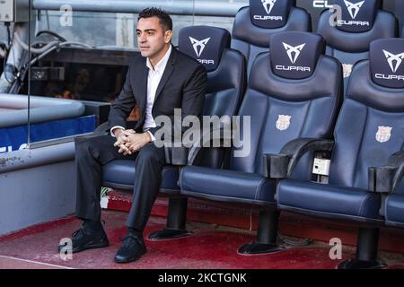 Xavi Hernandez wurde am 8.. November 2021 als neuer Trainer des FC Barcelona im Camp Nou Stadium in Barcelona vorgestellt. (Foto von Xavier Bonilla/NurPhoto) Stockfoto