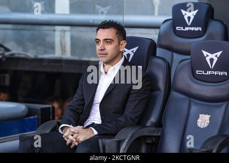 Xavi Hernandez wurde am 8.. November 2021 als neuer Trainer des FC Barcelona im Camp Nou Stadium in Barcelona vorgestellt. (Foto von Xavier Bonilla/NurPhoto) Stockfoto