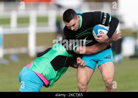 Mateo Carreras während der Trainingseinheit von Los Pumas vor ihrem Herbstinternational im Stadio Comunale di Monigo, Treviso am Dienstag, den 9.. November 2021. (Foto von Juan Gasperini/MI News/NurPhoto) Stockfoto